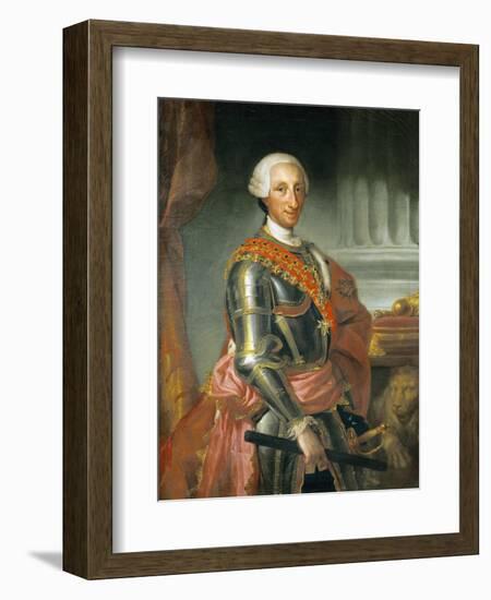 Portrait of King Charles III of Spain-Anton Raphael Mengs-Framed Giclee Print