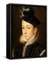 Portrait of King Charles IX of France (1550-1574) - Francois Clouet (1510-1572). Oil on Wood, 1561.-Francois Clouet-Framed Stretched Canvas