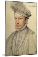 Portrait of King Charles IX of France, 1566-Francois Clouet-Mounted Giclee Print