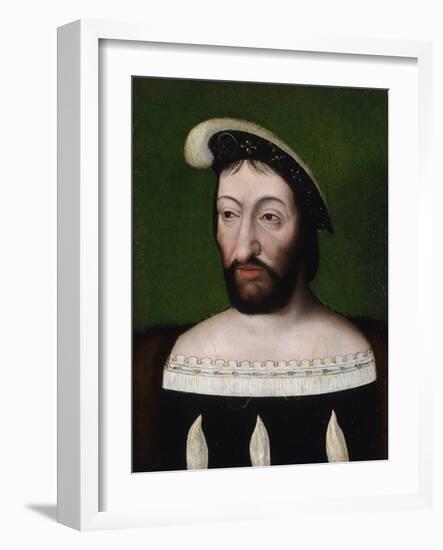 Portrait of King Francis I of France-Joos Van Cleve-Framed Giclee Print