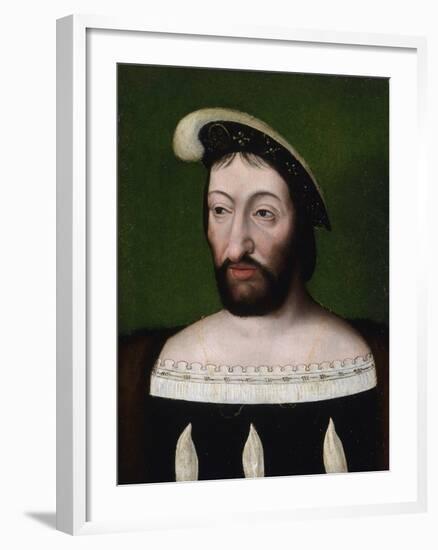 Portrait of King Francis I of France-Joos Van Cleve-Framed Giclee Print