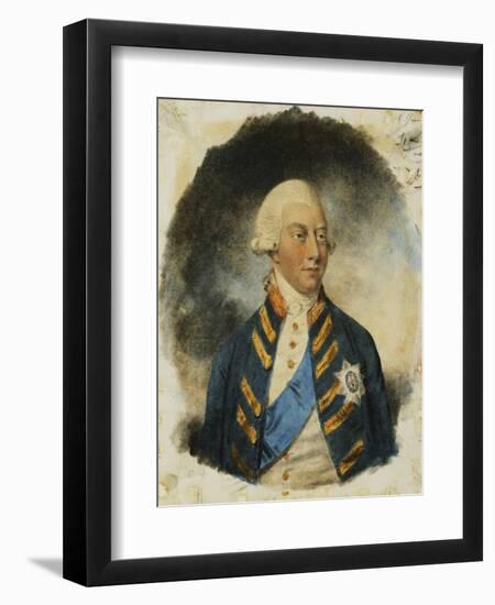 Portrait of King George III, Small Half Length, Wearing Windsor Uniform and Ribbon and Star of…-John Dowman-Framed Giclee Print