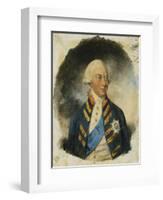 Portrait of King George III, Small Half Length, Wearing Windsor Uniform and Ribbon and Star of…-John Dowman-Framed Giclee Print