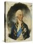 Portrait of King George III, Small Half Length, Wearing Windsor Uniform and Ribbon and Star of…-John Dowman-Stretched Canvas