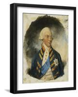 Portrait of King George III, Small Half Length, Wearing Windsor Uniform and Ribbon and Star of…-John Dowman-Framed Giclee Print