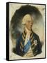 Portrait of King George III, wearing Windsor Uniform and Ribbon and Star of the Garter-John Downman-Framed Stretched Canvas