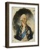 Portrait of King George III, wearing Windsor Uniform and Ribbon and Star of the Garter-John Downman-Framed Giclee Print