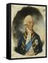 Portrait of King George III, wearing Windsor Uniform and Ribbon and Star of the Garter-John Downman-Framed Stretched Canvas