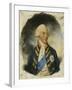 Portrait of King George III, wearing Windsor Uniform and Ribbon and Star of the Garter-John Downman-Framed Giclee Print