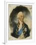 Portrait of King George III, wearing Windsor Uniform and Ribbon and Star of the Garter-John Downman-Framed Giclee Print