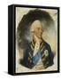 Portrait of King George III, wearing Windsor Uniform and Ribbon and Star of the Garter-John Downman-Framed Stretched Canvas