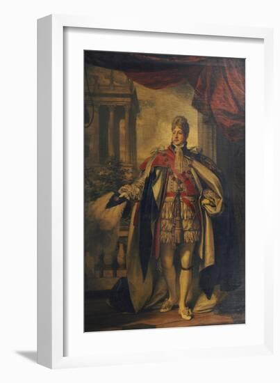 Portrait of King George Iv as Prince of Wales, Standing Full Length in Garter Robes-Thomas Phillips-Framed Giclee Print