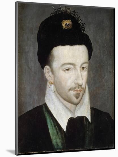 Portrait of King Henri III - Attributed to Jean Ducourt-null-Mounted Giclee Print