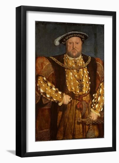 Portrait of King Henry VIII-Hans Holbein the Younger-Framed Giclee Print