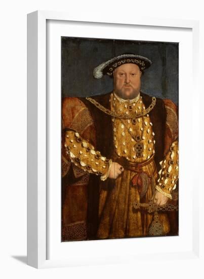 Portrait of King Henry VIII-Hans Holbein the Younger-Framed Giclee Print