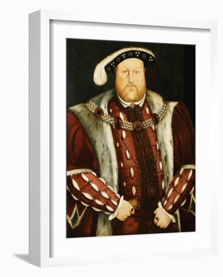 Portrait of King Henry VIII-Hans Holbein the Younger-Framed Giclee Print