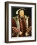 Portrait of King Henry VIII-Hans Holbein the Younger-Framed Premium Giclee Print