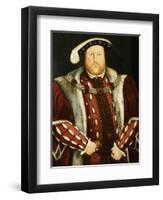 Portrait of King Henry VIII-Hans Holbein the Younger-Framed Premium Giclee Print