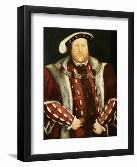 Portrait of King Henry VIII-Hans Holbein the Younger-Framed Premium Giclee Print