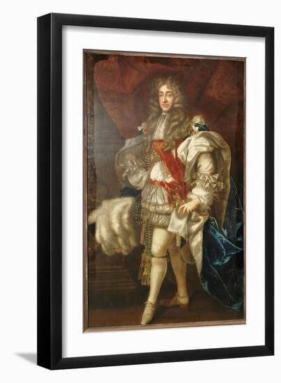 Portrait of King James Ii, Full Length, in Garter Robes-Sir Peter Lely-Framed Giclee Print