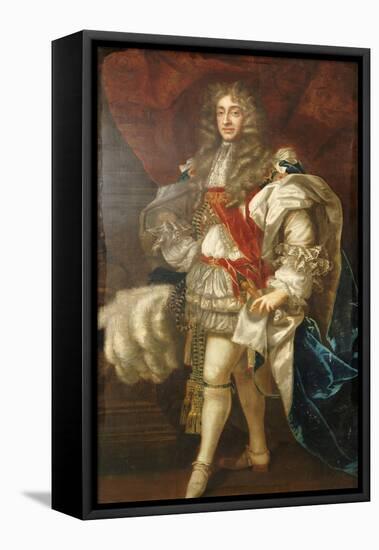 Portrait of King James II of England (1633-1701), Full Length, in Garter Robes-Sir Peter Lely-Framed Stretched Canvas