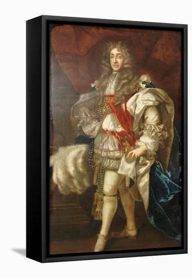 Portrait of King James II of England (1633-1701), Full Length, in Garter Robes-Sir Peter Lely-Framed Stretched Canvas