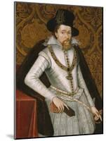Portrait of King James VI of Scotland, James I of England (1566-1625)-John De Critz-Mounted Giclee Print