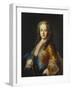 Portrait of King Louis Xv (1715-1774), as a Youth,  Half Length, Wearing a Yellow Coat with the…-Jean Ranc (Attr to)-Framed Giclee Print