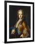 Portrait of King Louis Xv (1715-1774), as a Youth,  Half Length, Wearing a Yellow Coat with the…-Jean Ranc (Attr to)-Framed Giclee Print