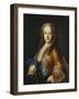 Portrait of King Louis Xv (1715-1774), as a Youth,  Half Length, Wearing a Yellow Coat with the…-Jean Ranc (Attr to)-Framed Giclee Print