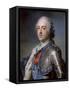 Portrait of King Louis XV 1748-Maurice Quentin de La Tour-Framed Stretched Canvas