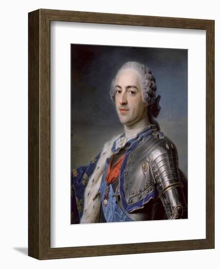 Portrait of King Louis XV 1748-Maurice Quentin de La Tour-Framed Giclee Print