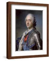 Portrait of King Louis XV 1748-Maurice Quentin de La Tour-Framed Giclee Print