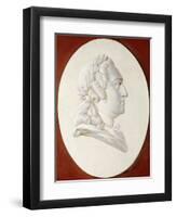 Portrait of King Louis XV, Bust-Length, in a Painted Oval, a Trompe L'Oeil Medallion-Henri Roland De La Porte-Framed Giclee Print