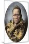 Portrait of King Maori Tawhaio Who Regained from 1860 to 1894. New Zealand. Engraving around 1890 T-null-Mounted Giclee Print