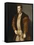 Portrait of King Philip II of Spain, in Gold-Embroidered Costume with Order of the Golden Fleece-Titian (Tiziano Vecelli)-Framed Stretched Canvas