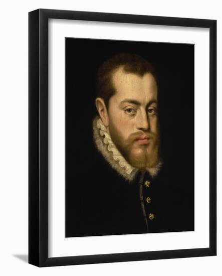Portrait of King Philip II of Spain-Alonso Sanchez Coello-Framed Giclee Print