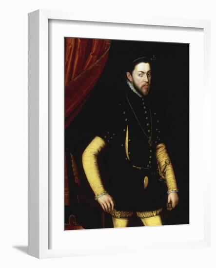 Portrait of King Philip II of Spain-Antonio Mor-Framed Giclee Print