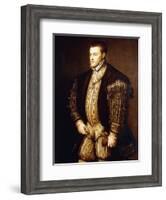 Portrait of King Philip II of Spain-Titian (Tiziano Vecelli)-Framed Giclee Print