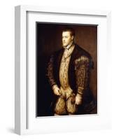 Portrait of King Philip II of Spain-Titian (Tiziano Vecelli)-Framed Giclee Print