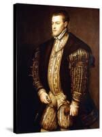 Portrait of King Philip II of Spain-Titian (Tiziano Vecelli)-Stretched Canvas