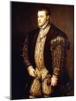 Portrait of King Philip II of Spain-Titian (Tiziano Vecelli)-Mounted Giclee Print