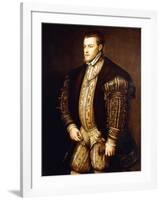 Portrait of King Philip II of Spain-Titian (Tiziano Vecelli)-Framed Giclee Print