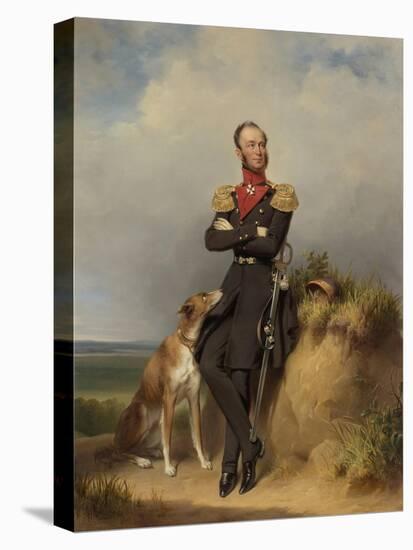 Portrait of King William II of the Netherlands (1792-184), 1839-Jan Adam Kruseman-Stretched Canvas