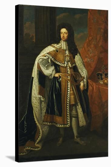 Portrait of King William III (1650-1702), in State Robes-Godfrey Kneller-Stretched Canvas