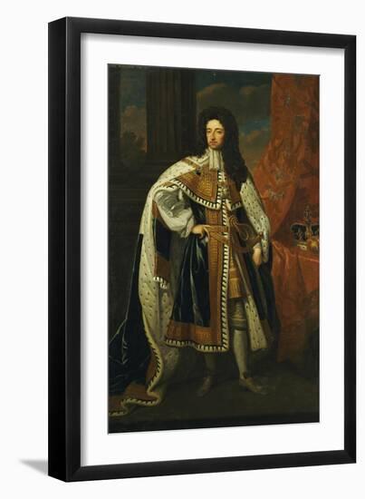 Portrait of King William III (1650-1702), in State Robes-Godfrey Kneller-Framed Giclee Print