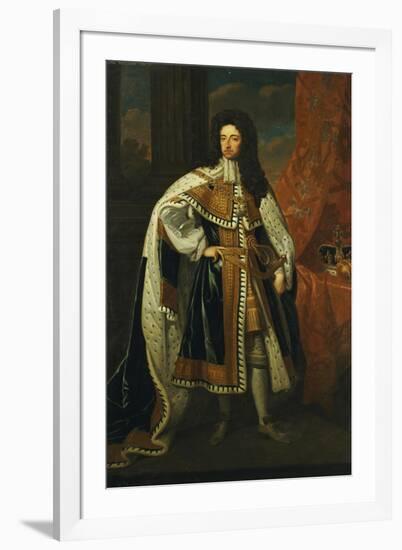 Portrait of King William III (1650-1702), in State Robes-Godfrey Kneller-Framed Giclee Print