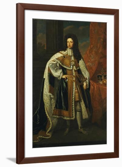 Portrait of King William III (1650-1702), in State Robes-Godfrey Kneller-Framed Giclee Print