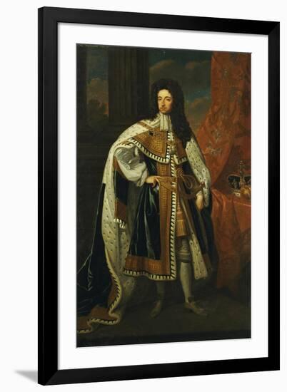 Portrait of King William III (1650-1702), in State Robes-Godfrey Kneller-Framed Giclee Print