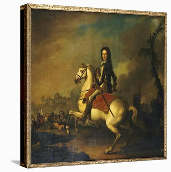 Portrait of King William Iii at the Battle of the Boyne in 1690-Jan Wyck-Stretched Canvas